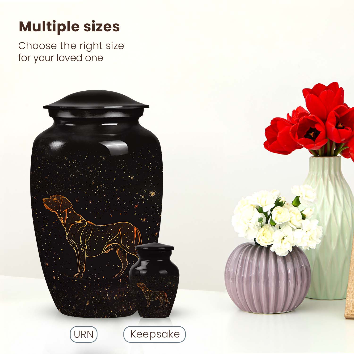 Labrador Constellation Urn Beloved Pet Memorial Urn - Dog Memorial Urn