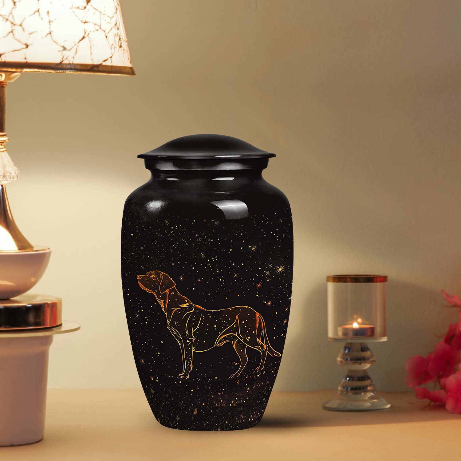 Labrador Constellation Urn Beloved Pet Memorial Urn - Dog Memorial Urn