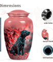Brindle Dog Cremation Urn for Ashes – Salmon Pink Memorial