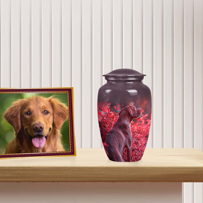 Red Personalized Dog Cremation Urn for Pet Ashes - Yatskia