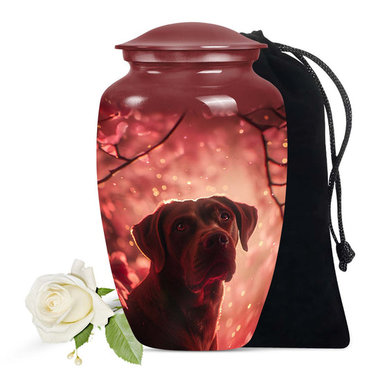 Red Labrador Cremation Urn for Ashes - Large Pet Urns