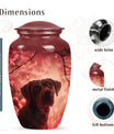 Red Labrador Cremation Urn for Ashes - Large Pet Urns