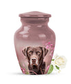 Labrador Dog Pet Cremation Urn Red - Personalized Memorial Urn