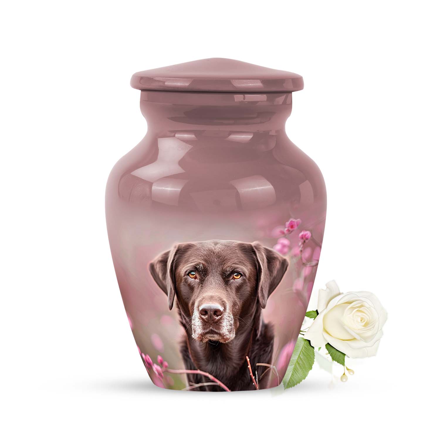 Labrador Dog Pet Cremation Urn Red - Personalized Memorial Urn