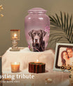 Labrador Dog Pet Cremation Urn Red - Personalized Memorial Urn