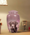 Labrador Dog Pet Cremation Urn Red - Personalized Memorial Urn