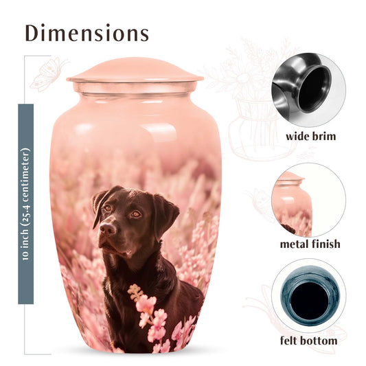 Black Labrador Dog Cremation Urn -  Memorial Urn For Pet Lovers