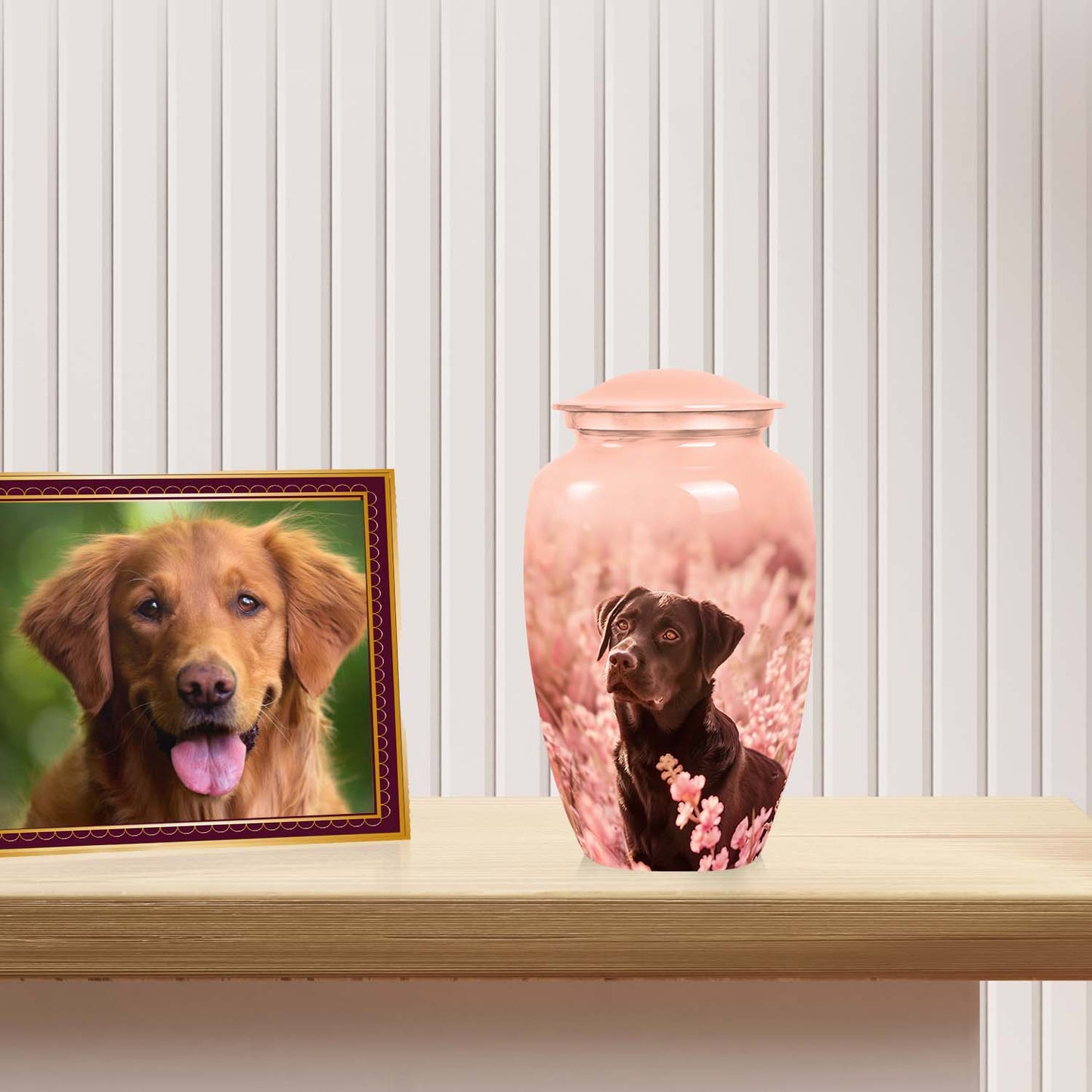 Black Personalized Dog Cremation Urn for Pet Ashes - Yatskia