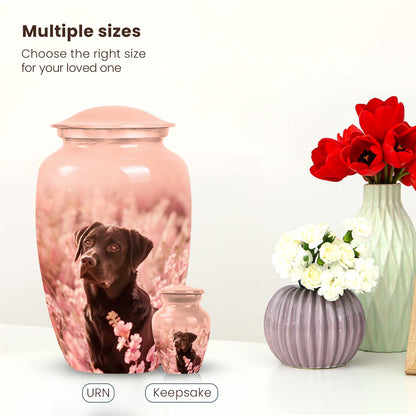 Black Personalized Dog Cremation Urn for Pet Ashes - Yatskia