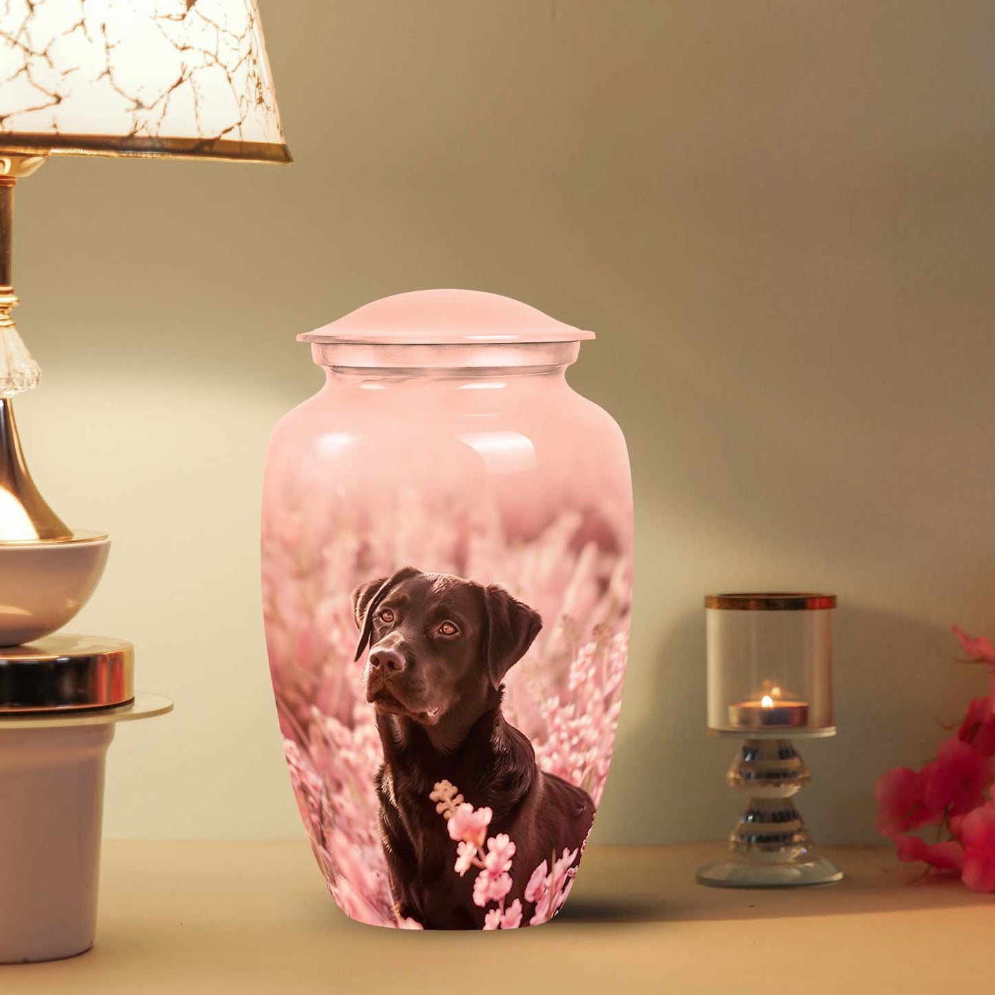 Black Personalized Dog Cremation Urn for Pet Ashes - Yatskia