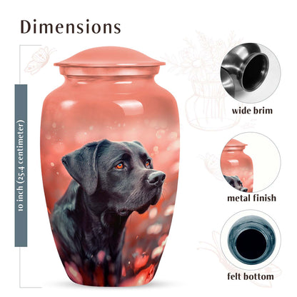 Black Personalized Dog Cremation Urn for Pet Ashes - Yatskia
