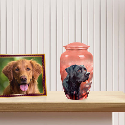 Black Personalized Dog Cremation Urn for Pet Ashes - Yatskia