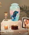 Beautiful Black Labrador Memorial Urn Pet Cremation Keepsake