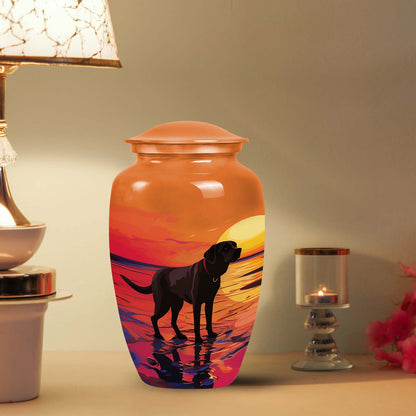 Black Personalized Dog Cremation Urn for Pet Ashes - Yatskia