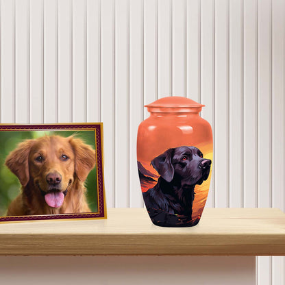 Black Personalized Dog Cremation Urn for Pet Ashes - Yatskia