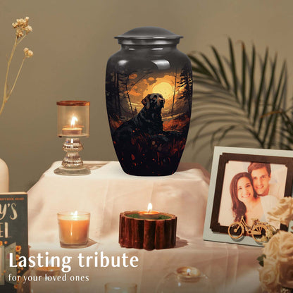 Black Personalized Dog Keepsake Urn for Pet Ashes - Yatskia