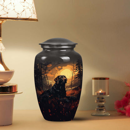 Black Personalized Dog Keepsake Urn for Pet Ashes - Yatskia