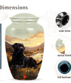 Black Labrador Cremation Urn for Dog Ashes – Sunset Memorial Keepsake
