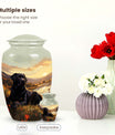 Black Labrador Cremation Urn for Dog Ashes – Sunset Memorial Keepsake