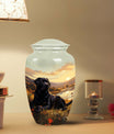 Black Labrador Cremation Urn for Dog Ashes – Sunset Memorial Keepsake