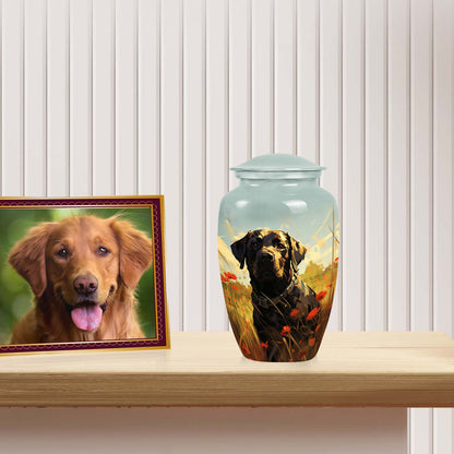 Black Personalized Dog Cremation Urn for Pet Ashes - Yatskia