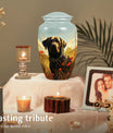 Black Labrador Burial Dog Pet Cremation Urn - Dog Memorial Urn