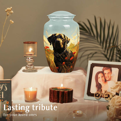 Black Personalized Dog Cremation Urn for Pet Ashes - Yatskia