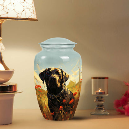 Black Personalized Dog Cremation Urn for Pet Ashes - Yatskia