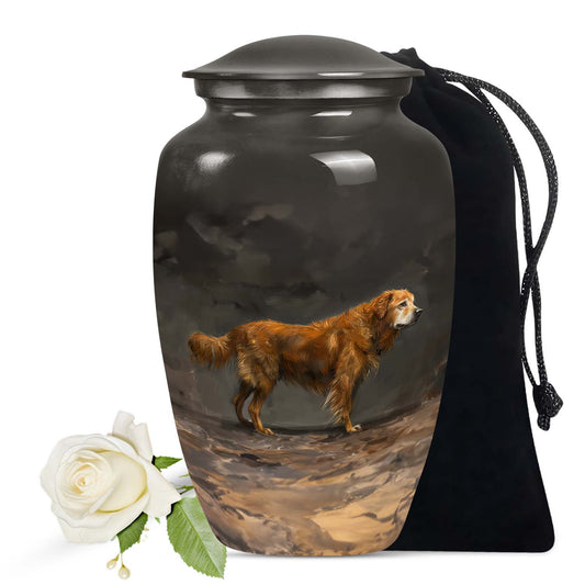 Golden Retriever Cremation Urn for Dog Ashes – Pet Memorial Keepsake
