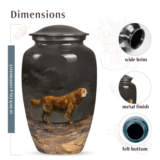 Golden Retriever Cremation Urn for Dog Ashes – Pet Memorial Keepsake
