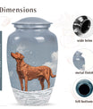 Brown Dog Pet Cremation Urn For Remains - Keepsake Urn for Pet Ashes