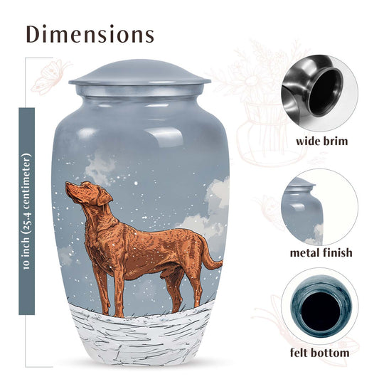 Brown Dog Pet Cremation Urn For Remains - Keepsake Urn for Pet Ashes