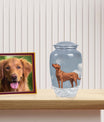 Brown Dog Pet Cremation Urn For Remains - Keepsake Urn for Pet Ashes