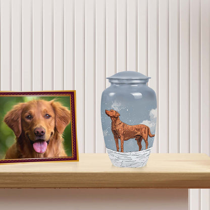 Brown Personalized Dog Keepsake Urn for Pet Ashes - Yatskia