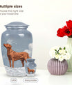 Brown Dog Pet Cremation Urn For Remains - Keepsake Urn for Pet Ashes