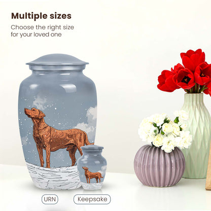 Brown Personalized Dog Keepsake Urn for Pet Ashes - Yatskia
