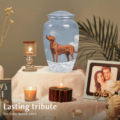Brown Personalized Dog Keepsake Urn for Pet Ashes - Yatskia