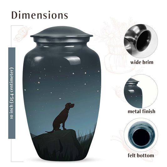 Starry Night Cremation Urn for Dog Ashes – Memorial Urn for Ashes
