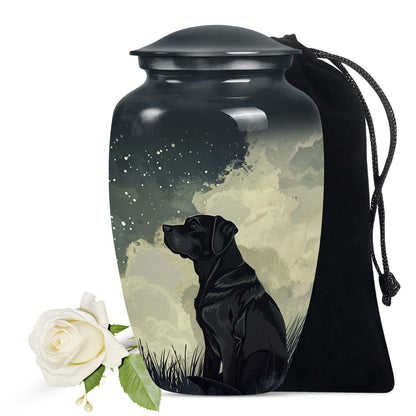 Black Labrador Memorial Urn for Ashes – Personalized Pet Cremation Urn