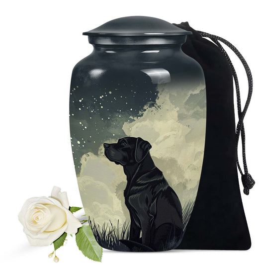Black Labrador Cremation Urn for Ashes – Pet Memorial Keepsake