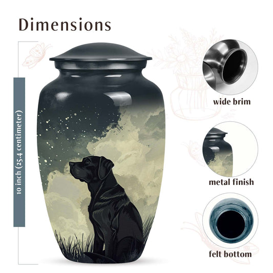 Black Labrador Cremation Urn for Ashes – Pet Memorial Keepsake