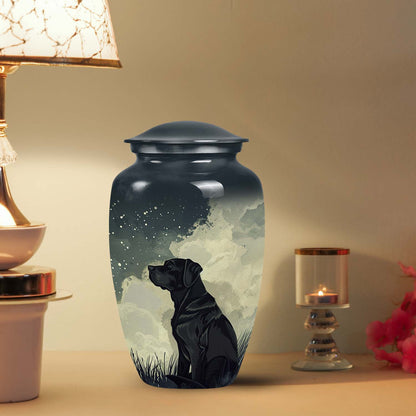 Black Labrador Memorial Urn for Ashes – Personalized Pet Cremation Urn