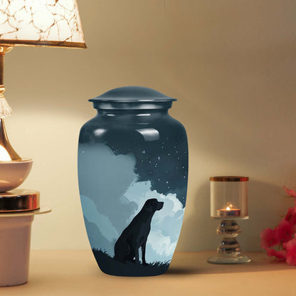 Black Personalized Dog Cremation Urn for Pet Ashes - Yatskia