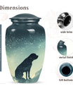 Dog Silhouette Cremation Urn 10 Inch – Starry Night Pet Memorial Keepsake