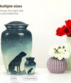 Dog Silhouette Cremation Urn 10 Inch – Starry Night Pet Memorial Keepsake