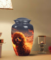 Fiery Sunset Pet Memorial Keepsake - Poodle Dog Extra Large Cremation Urn