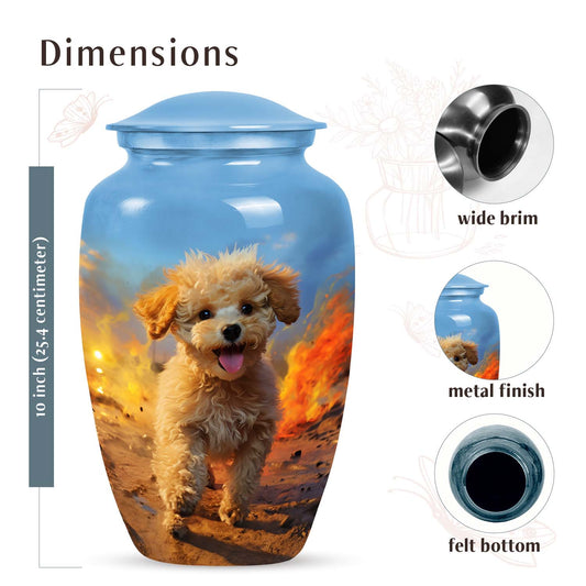 Handmade Poodle Cremation Urn for Pet Ashes - Pet Memorial Urns