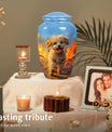 Handmade Poodle Cremation Urn for Pet Ashes - Pet Memorial Urns