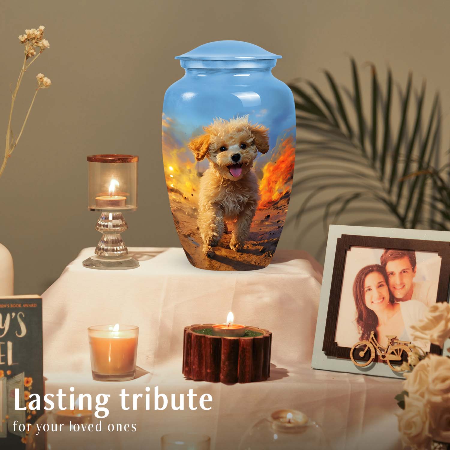 Handmade Poodle Cremation Urn for Pet Ashes - Pet Memorial Urns