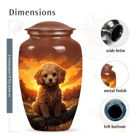 Dark Brown Pet Urn for Dog - Pet Cremation Urn